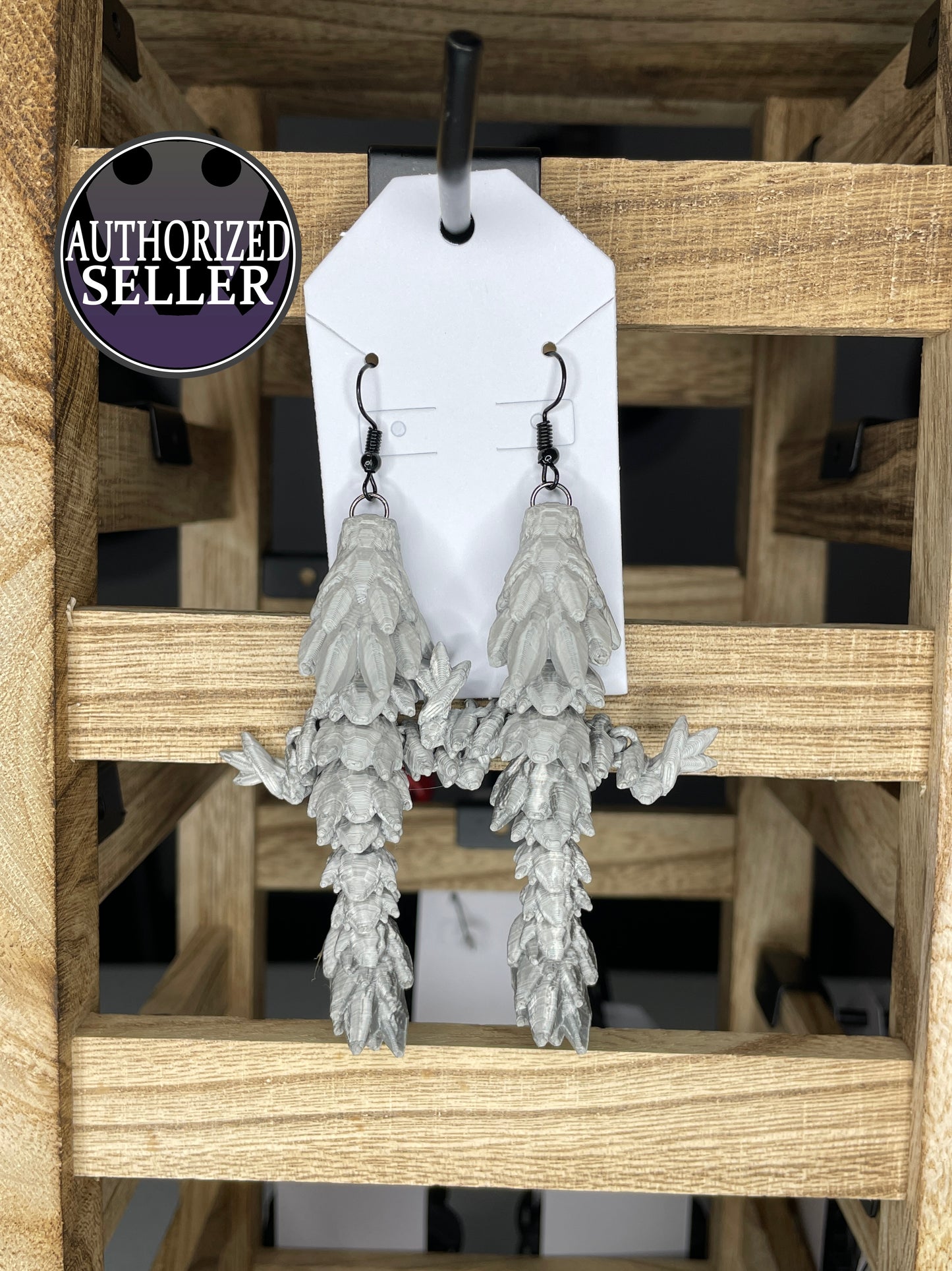 Gemstone Dragon Earrings by Cinderwing3D