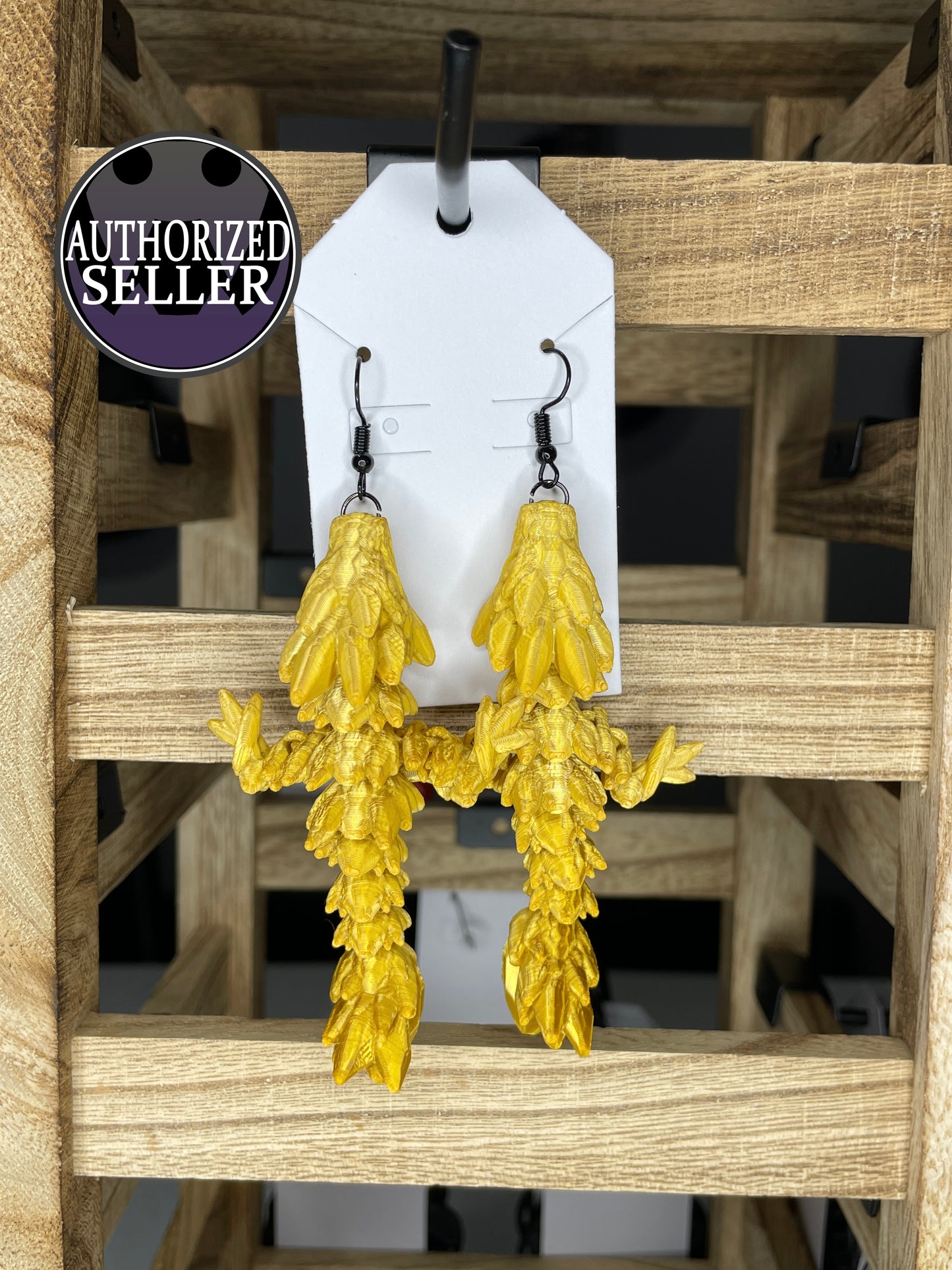Gemstone Dragon Earrings by Cinderwing3D