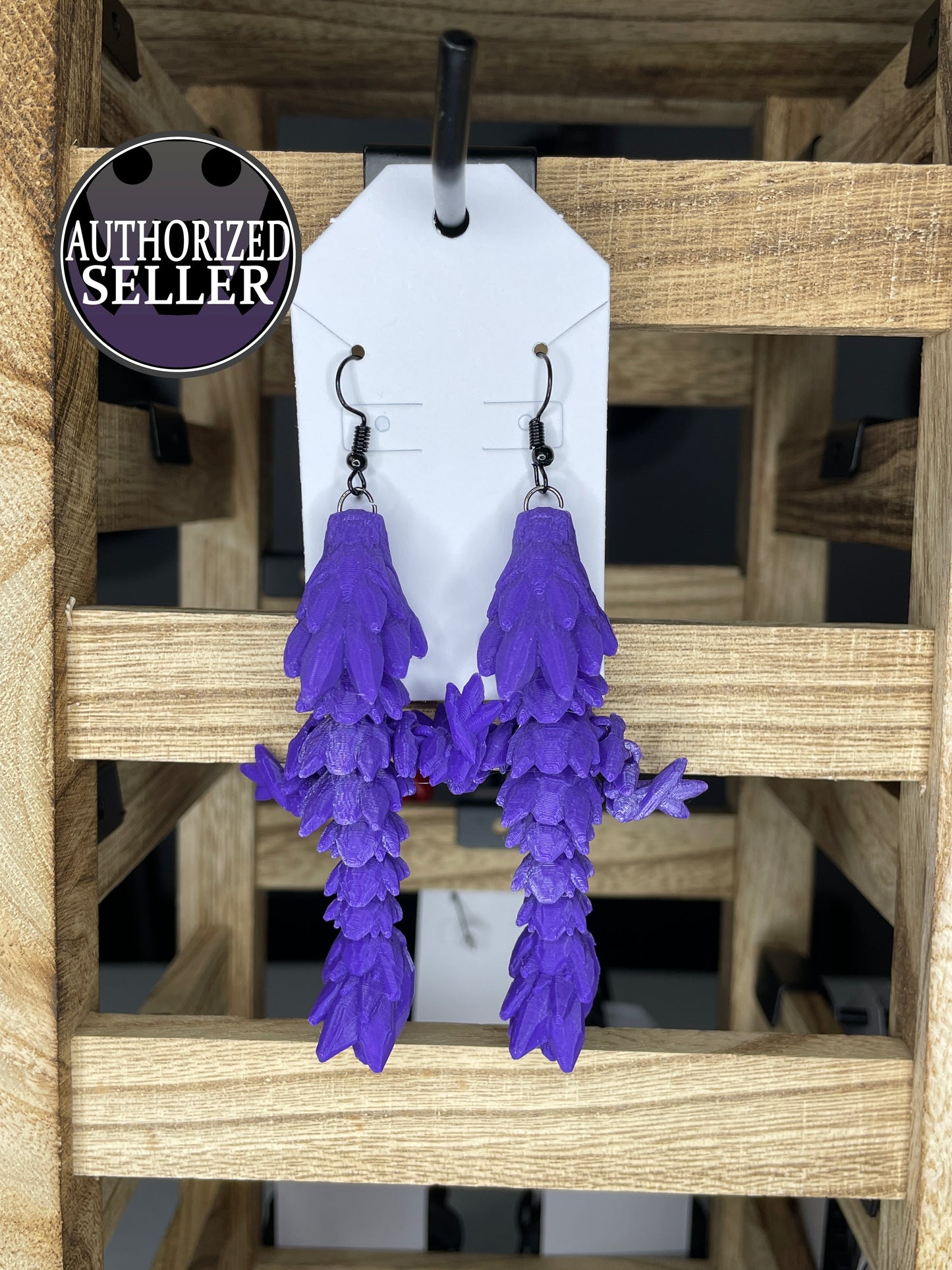 Gemstone Dragon Earrings by Cinderwing3D