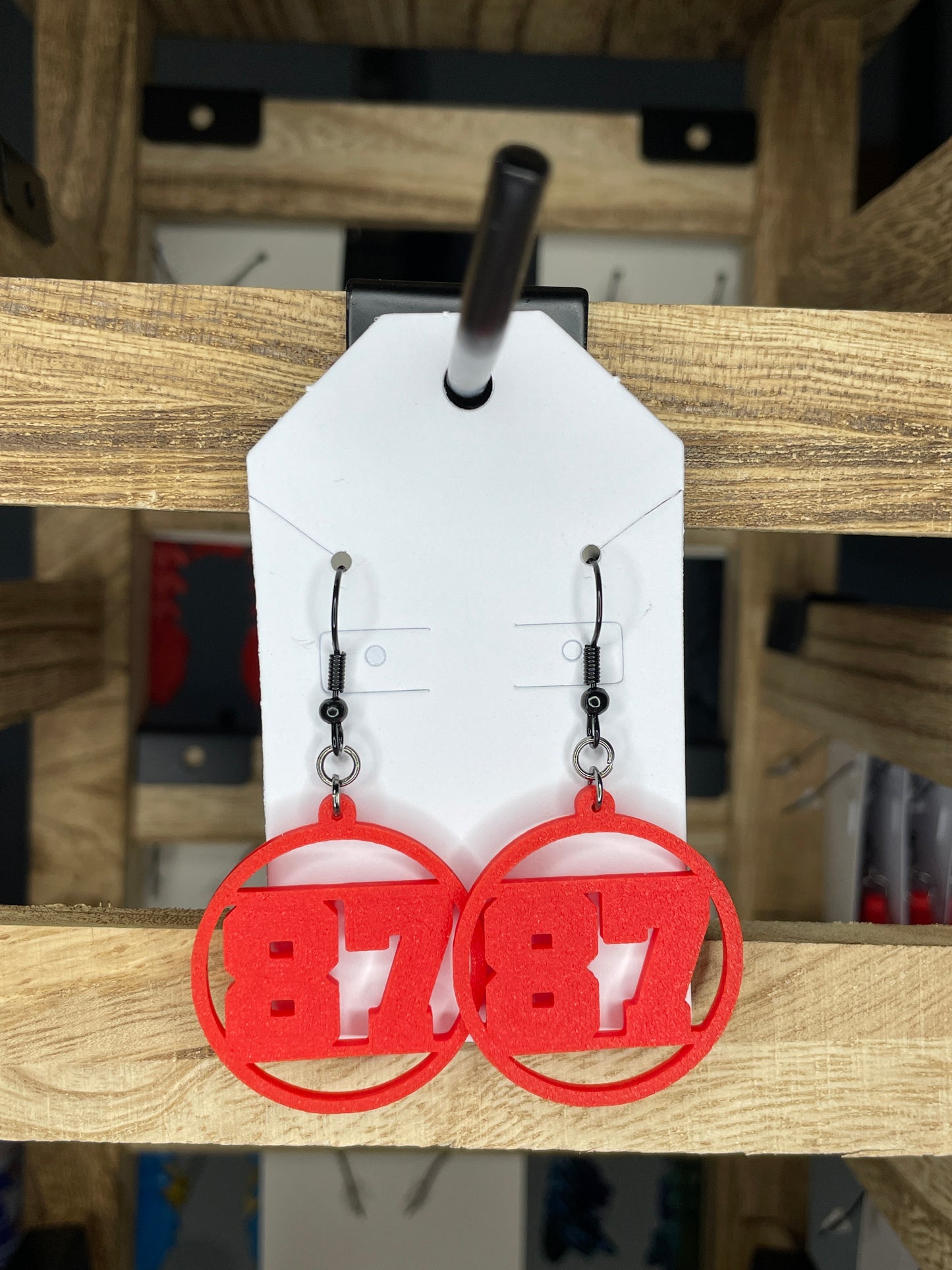 Jersey Number Earrings
