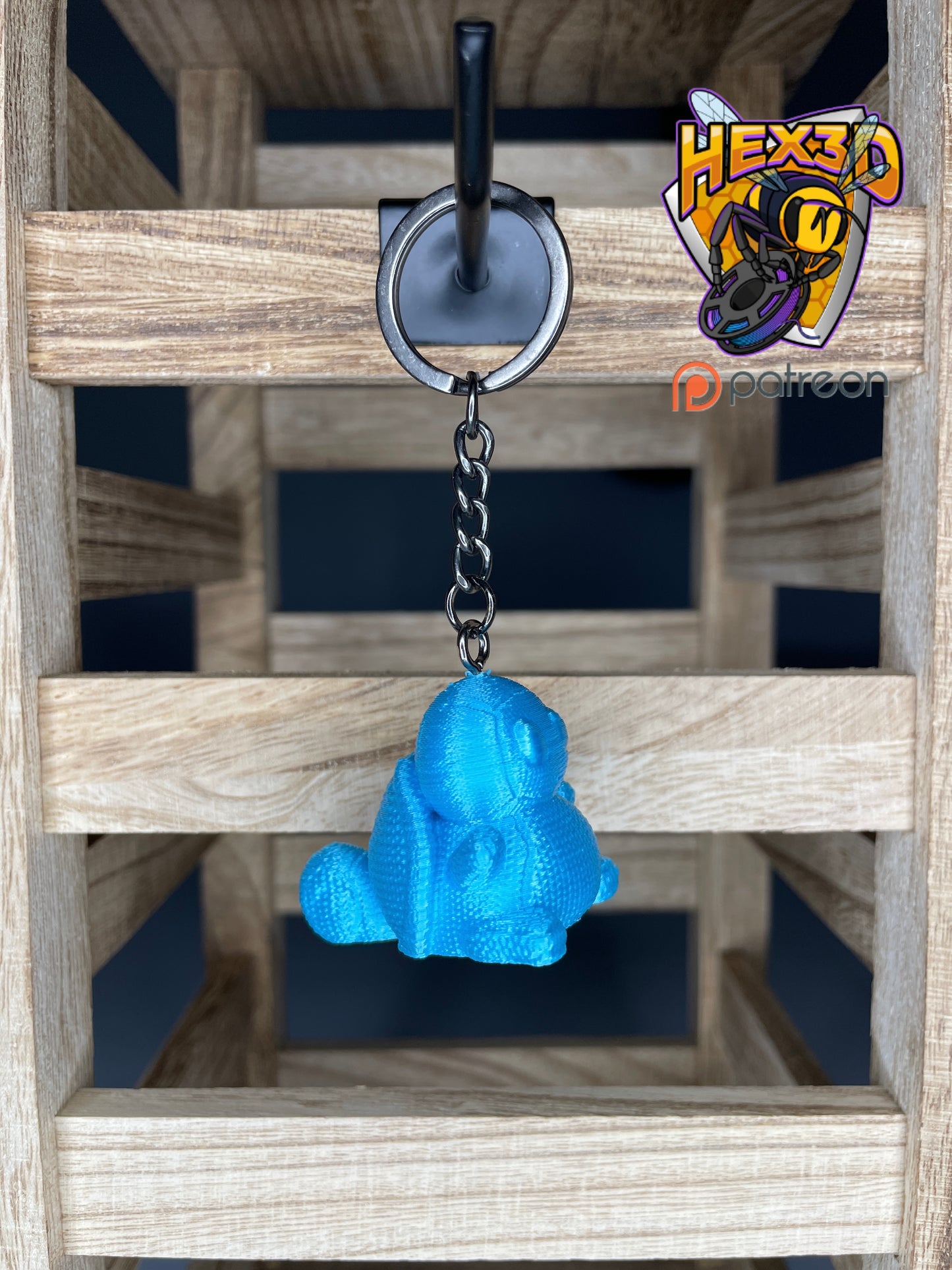"Knitted" Squirtle Keychain by Hex3D