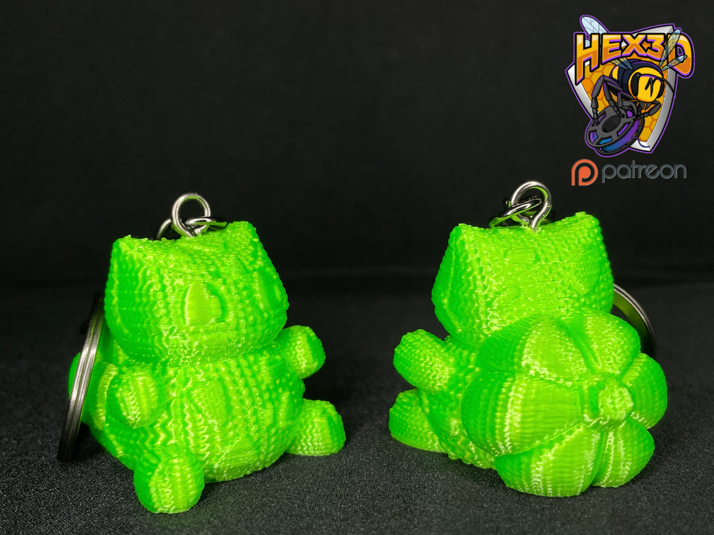 "Knitted" Bulbasaur Keychain by Hex3D