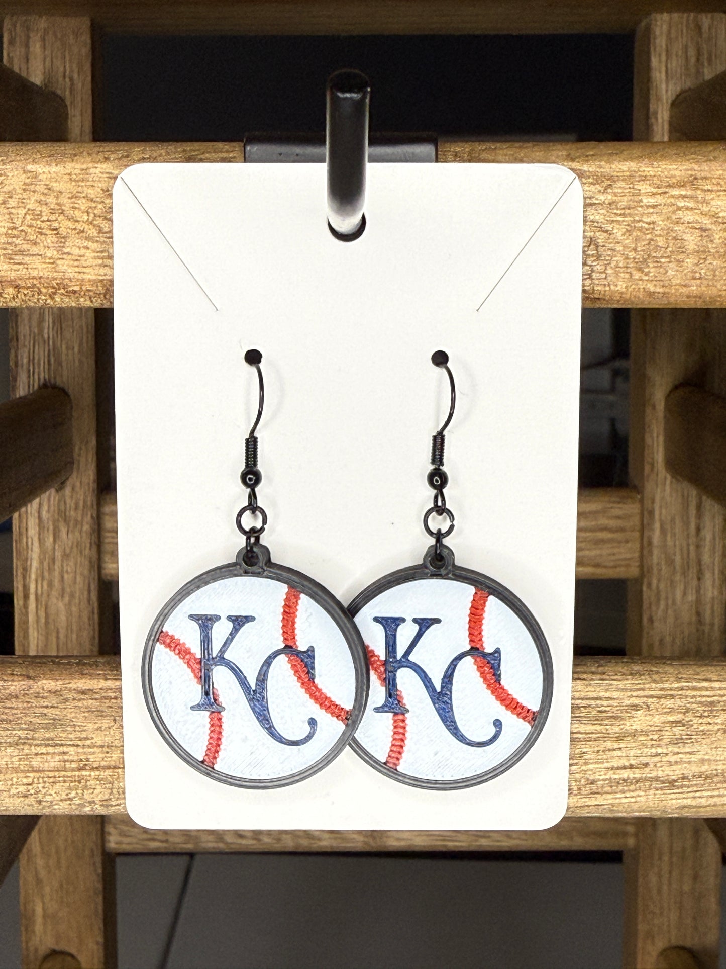 KC Baseball Earrings