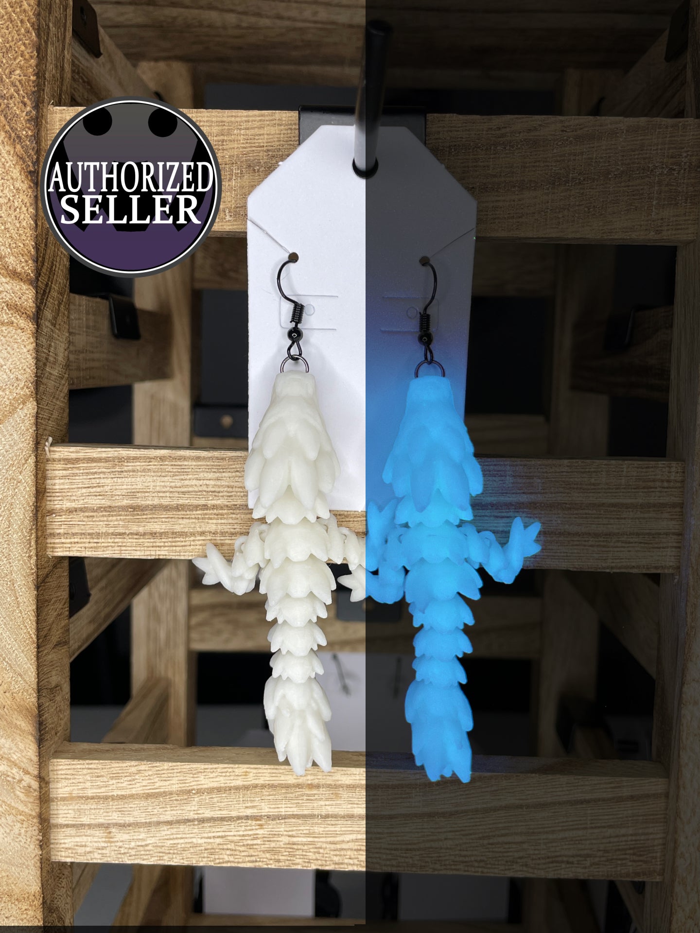 Gemstone Dragon Earrings by Cinderwing3D
