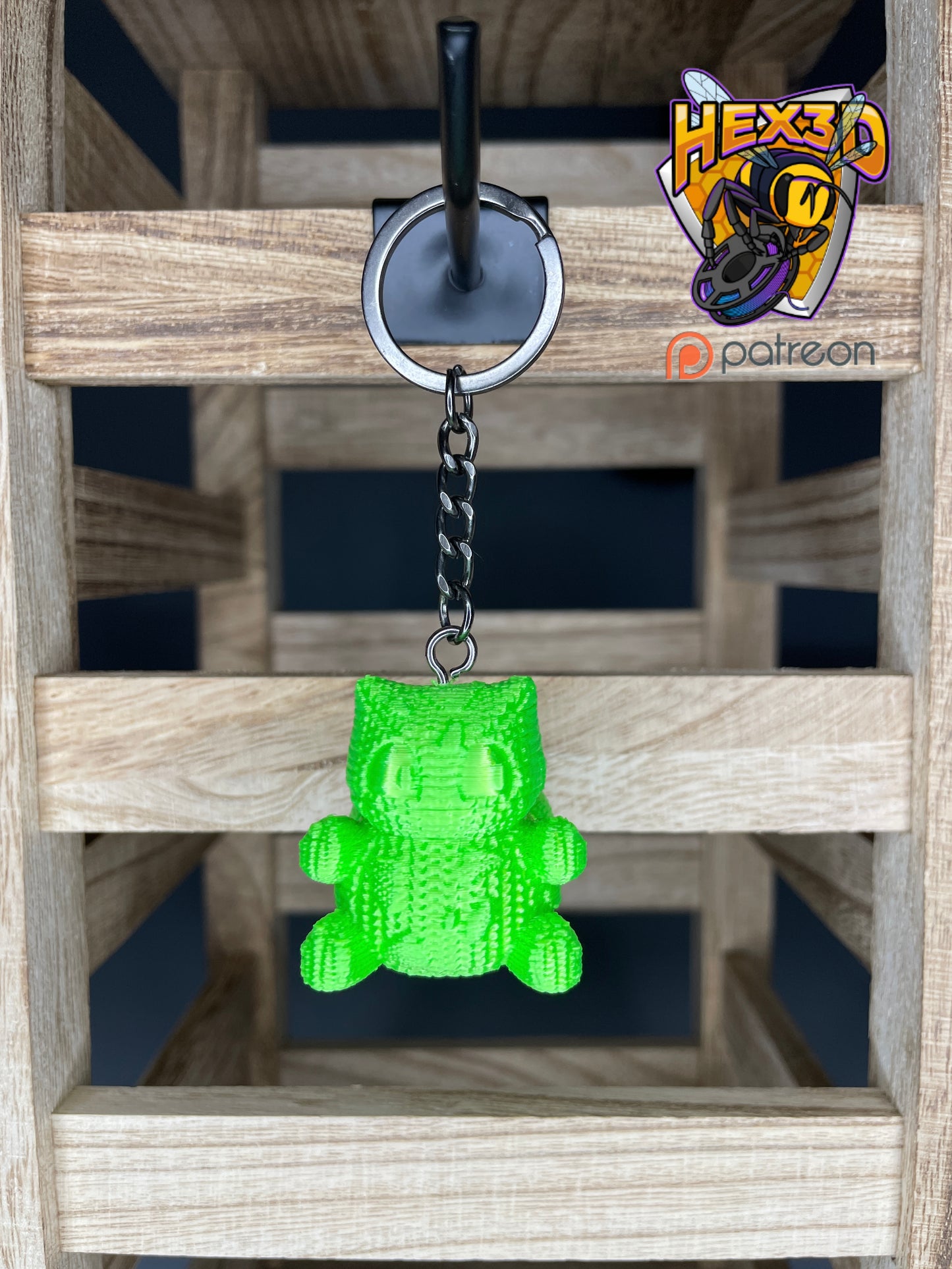 "Knitted" Bulbasaur Keychain by Hex3D