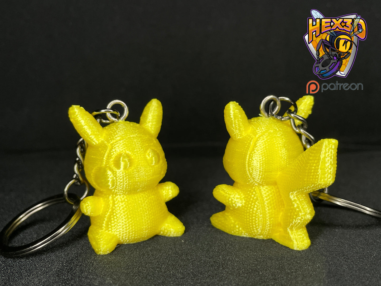 "Knitted" Pikachu Keychain by Hex3D