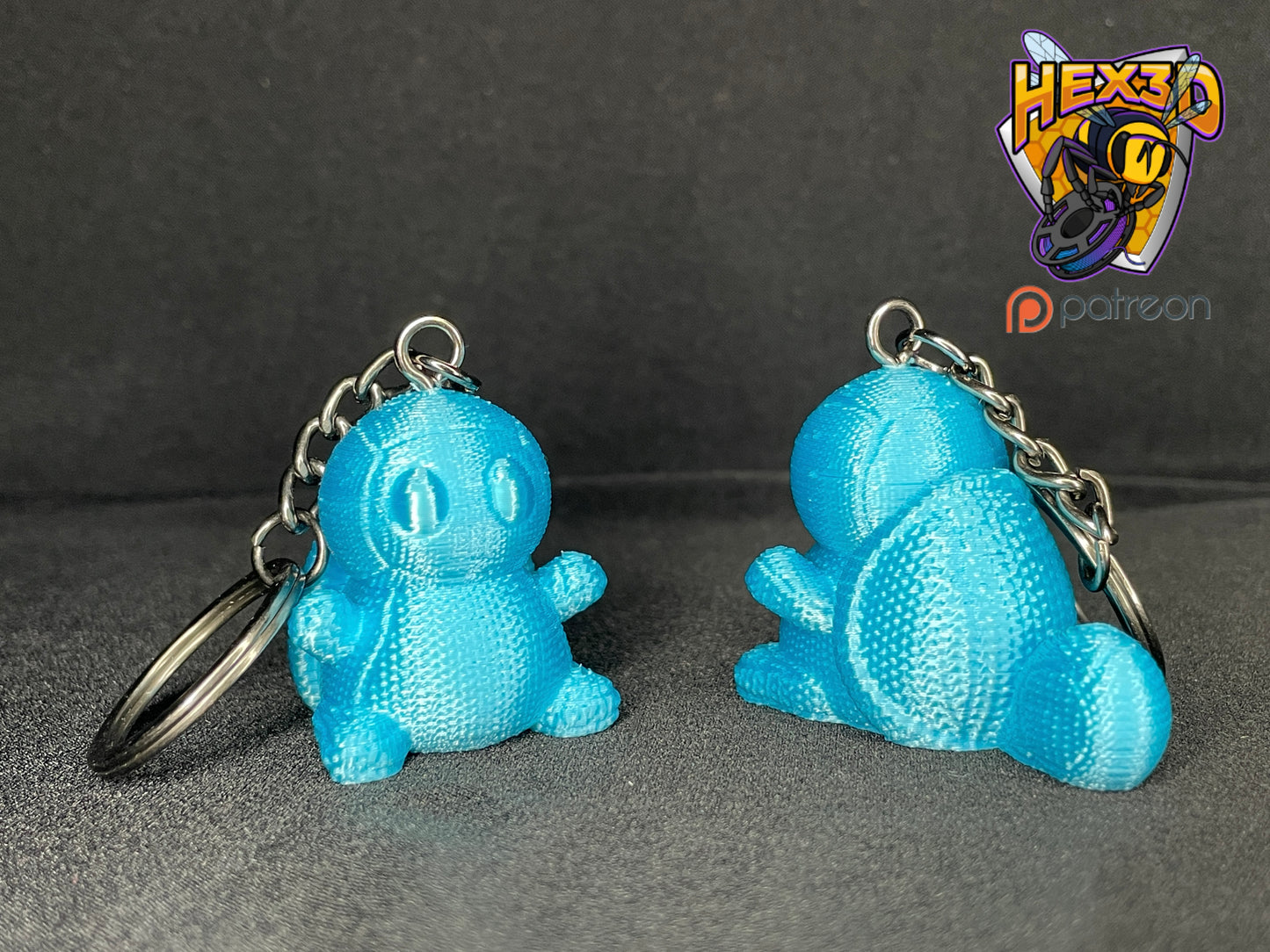 "Knitted" Squirtle Keychain by Hex3D