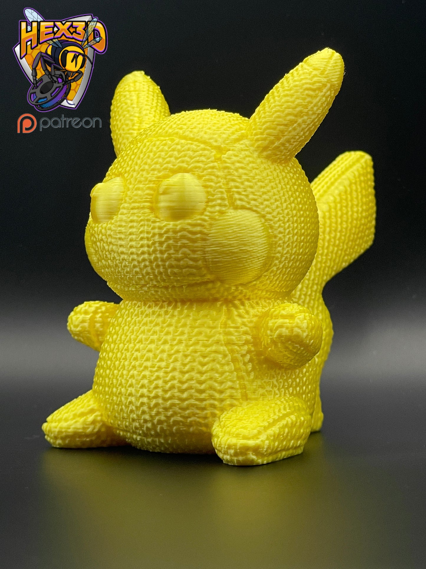 "Knitted" Pikachu by Hex3D