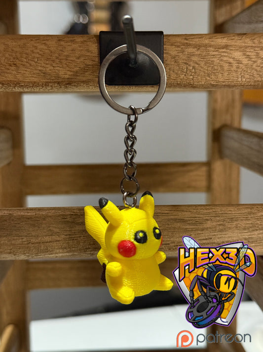 "Knitted" Pikachu Keychain by Hex3D