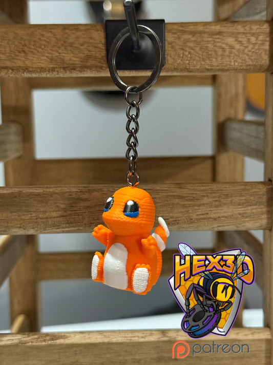 "Knitted" Charmander Keychain by Hex3D