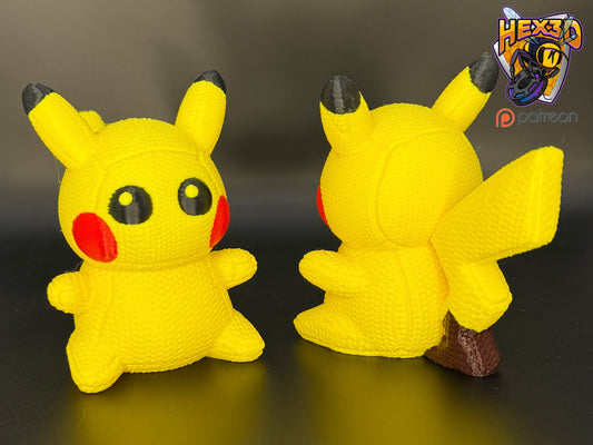 "Knitted" Pikachu by Hex3D